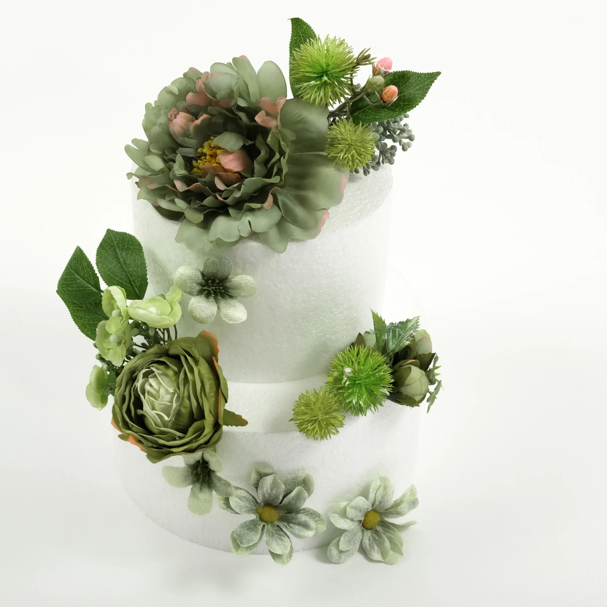 Искусственный цветок/искусственный Шелковый цветок, украшение для торта, цветок для самостоятельной сборки