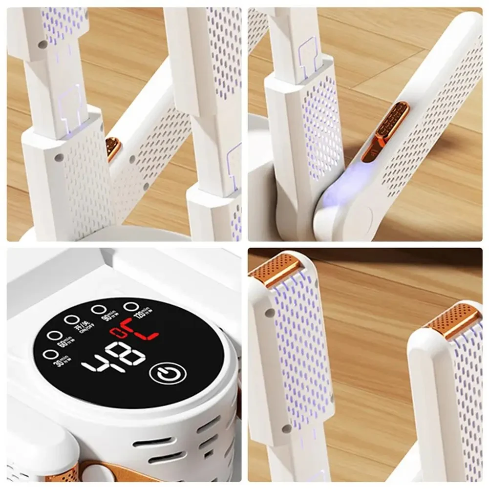 HGFLE-Shoes Dryer Machine Retractable Boot & Gloves Dryer Intelligent Time Shoe Warmer Dry Rack For Work Boots Ski US Plug