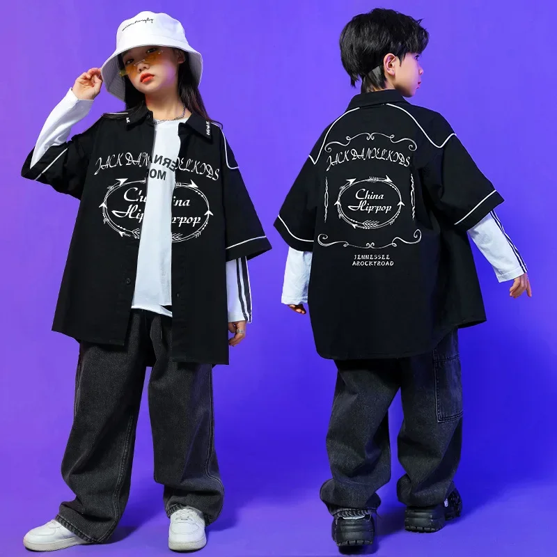 

Children's and Boys' Trendy Street Dance Jazz Dance Stage Stand Drummer Performance Clothing Children's Modern Dance Performance