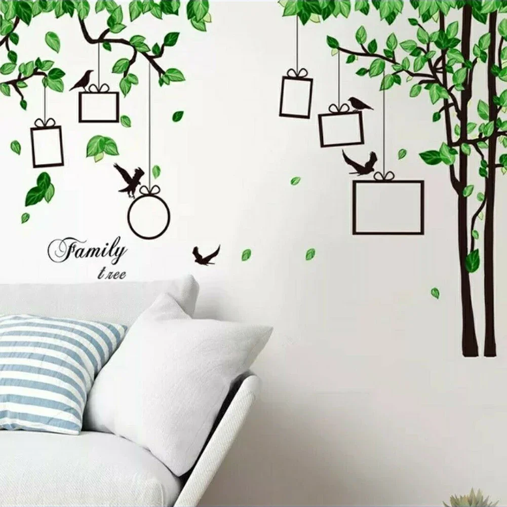 100% nuevo pegatina de pared pegatinas árbol verde decoración del hogar pegatinas de pared pegatinas de pared decoración familiar