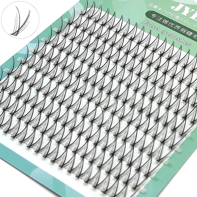 Indywidualne przedłużanie rzęs 120, objętość Fishtail DIY Cluster Naturalna sztuczna norka Sztuczne segmentowane rzęsy Wiązki Materiały do makijażu