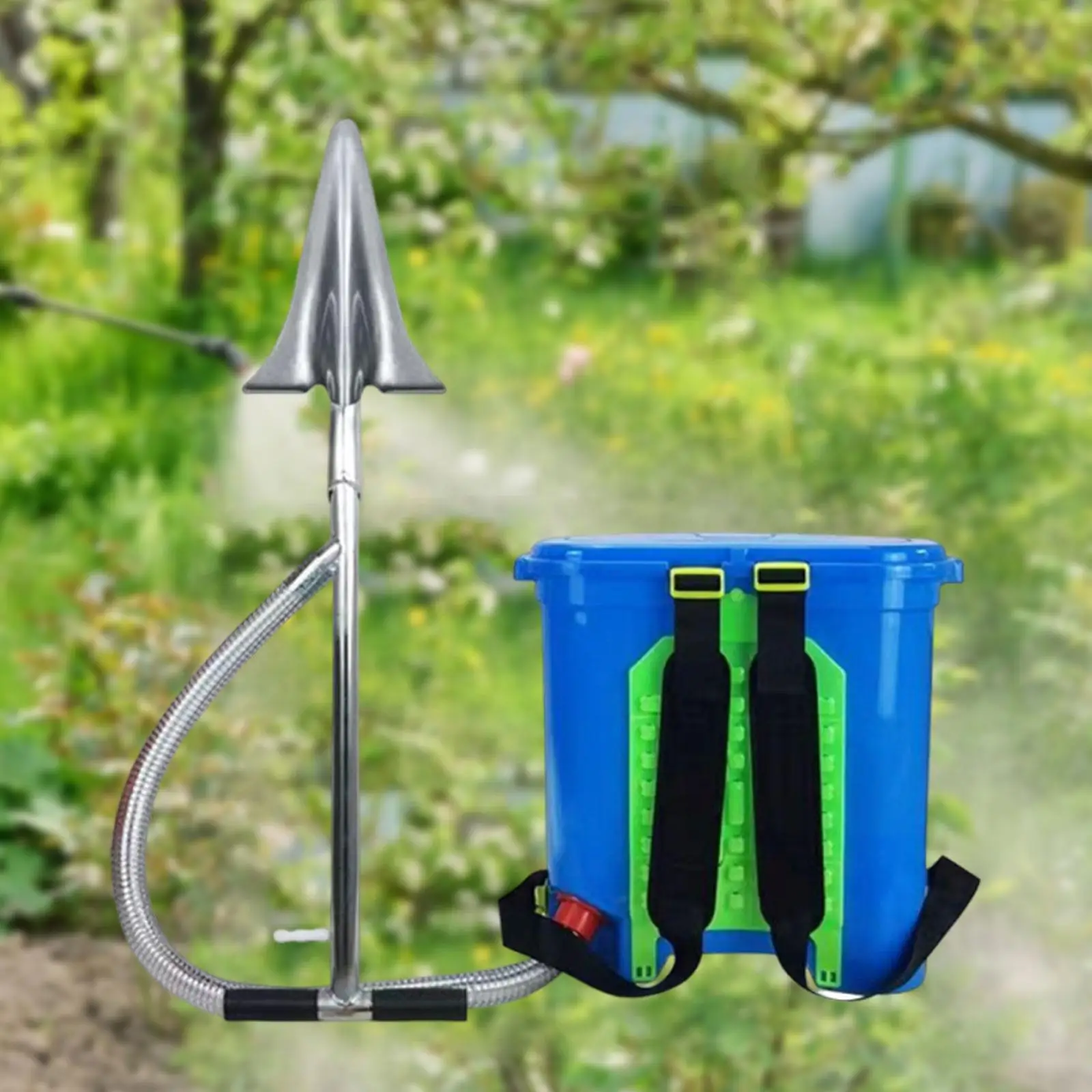 

Back Carrying Fertilizer Spreader with Digging Shovel for Agricultural Use Heavy Duty Multifunctional Corn Fertilizing Tool