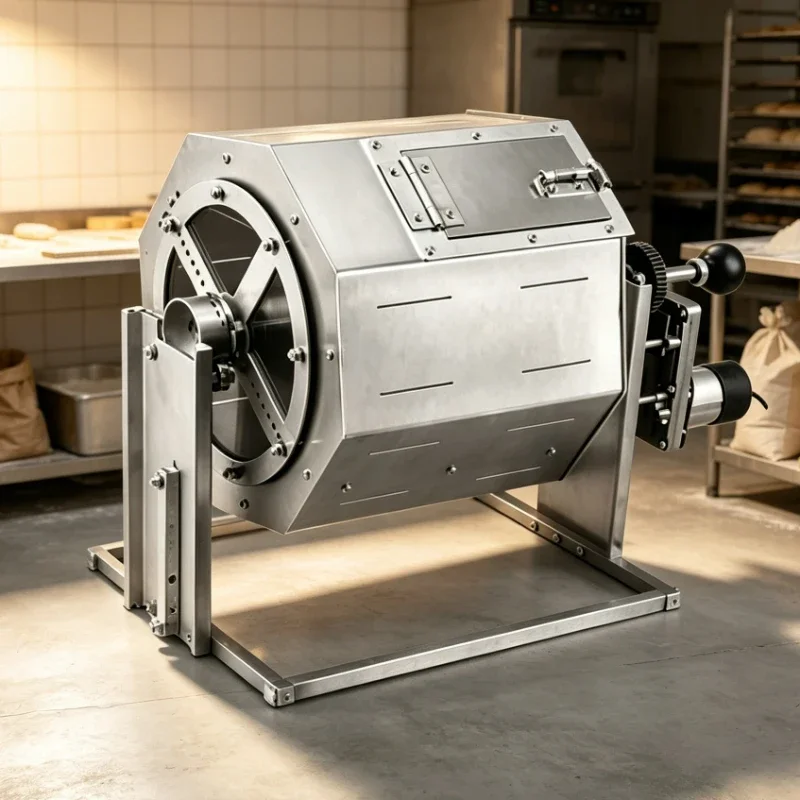 Torrador Elétrico de Grãos de Café, Torrador Pequeno com Rotação Automática em Aço Inoxidável para Uso Doméstico e Comercial, Capacidade Grande de 8L