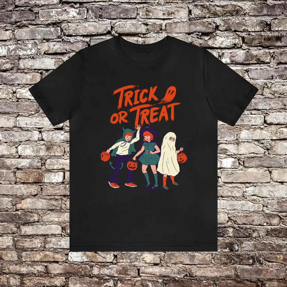 Halloween T-Shirt Ghost Costume Witch Scary Trick Treat Anime Graphic T-shirts For Men Clothing Women Tees Y2K Tops