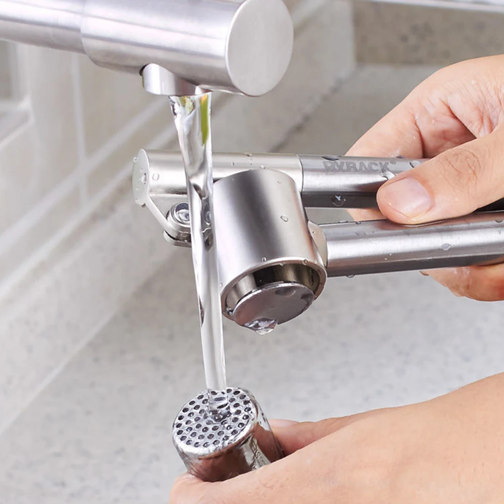 

Manual Garlic Crusher Stainless Steel Mincer Kitchen Gadget Easy Operate Save Cooking Time Garlic Press Stainless Steel