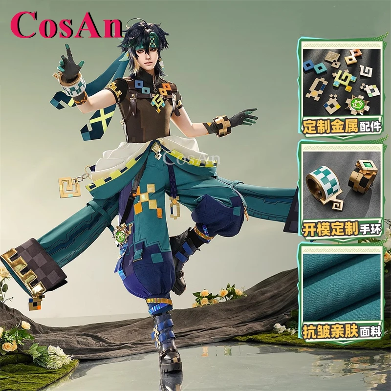 CosAn Game Genshin Impact Kinich Cosplay Costumes Handsome Fashion Combat Uniforms Halloween Party Role Play Clothing S-XL New