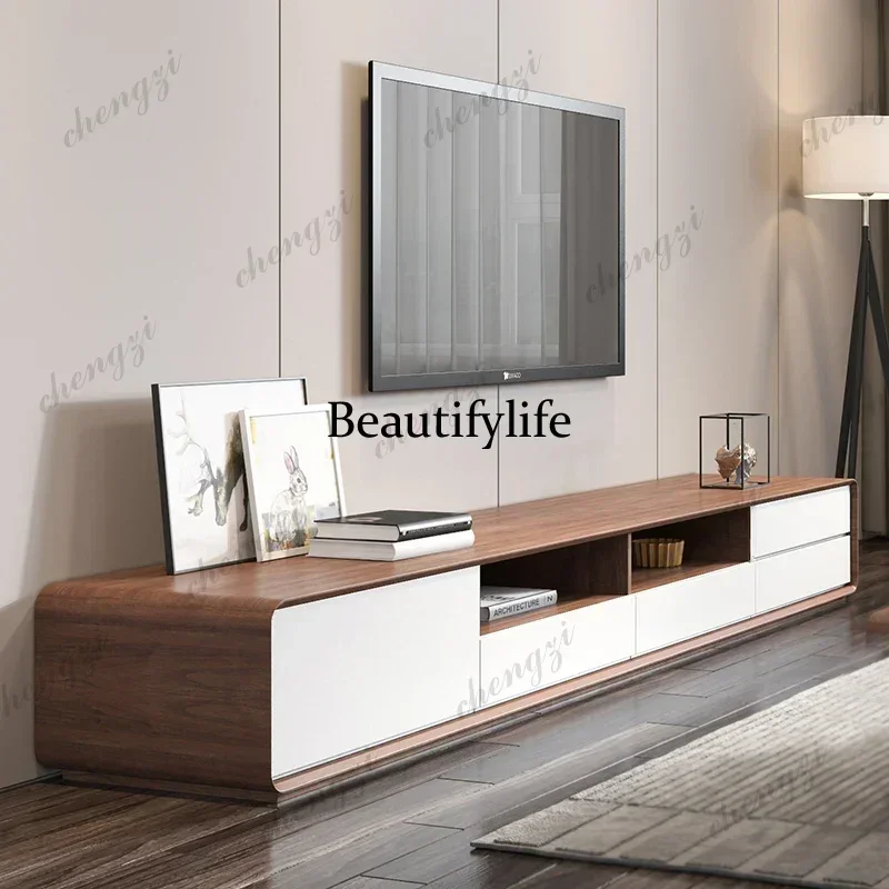 F182  Wood Living Room Tv Table Mobile Modern Retro Shelf Storage Universal Tv Stands Drawers Suporte Para Tv Chinese