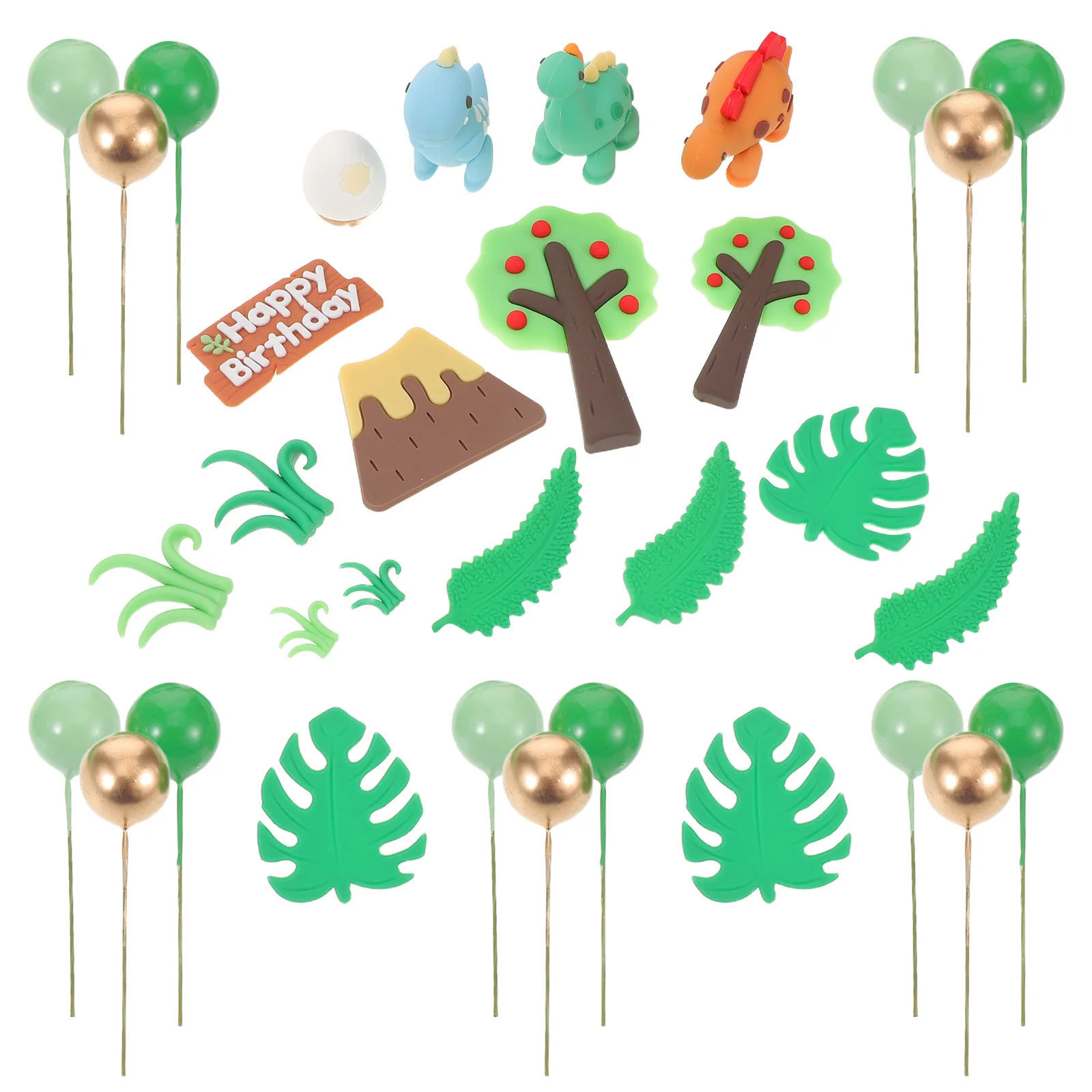 

33Pcs Jungle Theme Cake Decorations Wild Animals Cupcake Toppers for Birthday Party Creative Dessert Picks Forest Animal Cake