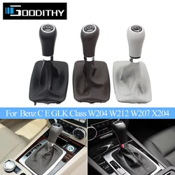 Car Automatic Gear Shift Knob Lever Leather Shifter Boot For Benz E C GLK Class AMG W204 X204 C204 C300 W207 W212 2042672710