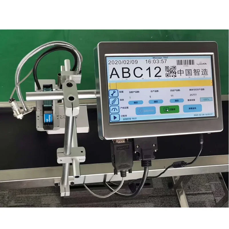 

Made In China 9 Inch Large Screen 12.7mm On Line TIJ 2.5 Industrial Inkjet Coding Printers For Packing Production Lines