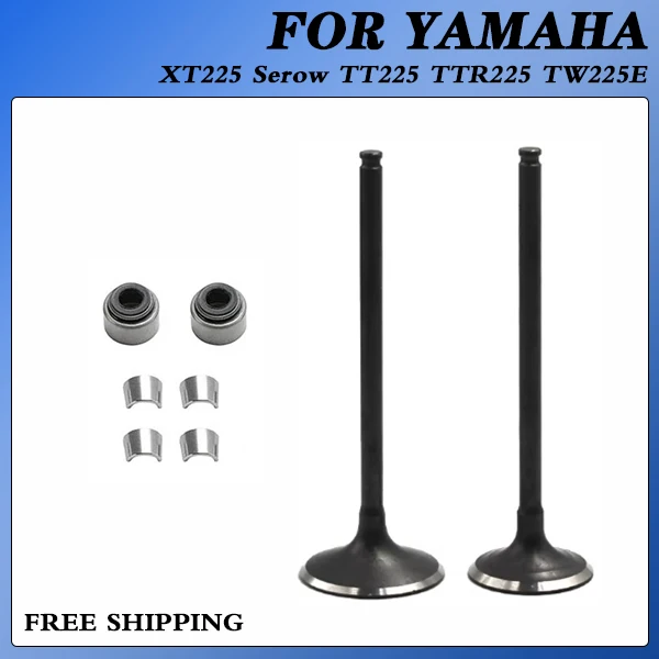 Para YAMAHA XT225 Serow TT225 TTR225 TW225E XT TT TTR TW 225 válvula de escape de motocicleta válvula de admisión sello de aceite válvula de placa de bloqueo