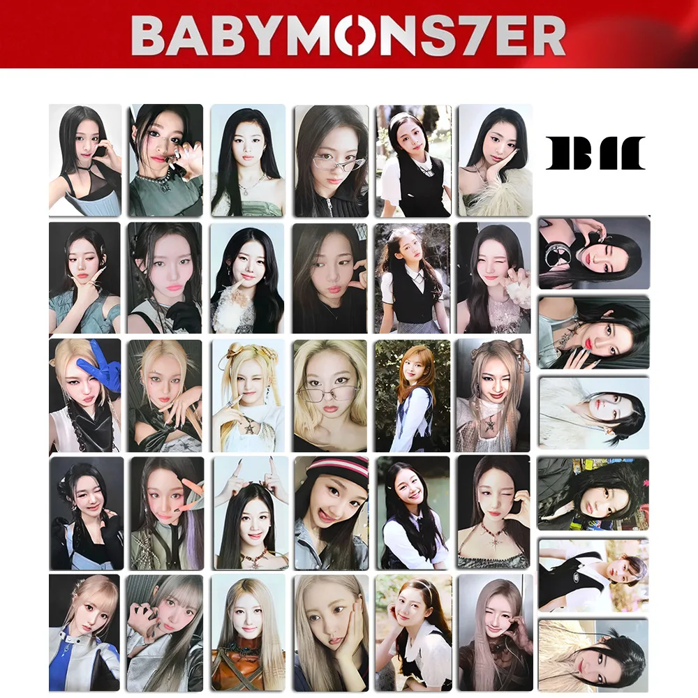 6Pcs/Set BABY MONSTER Lomo Cards Babymons7e HD Print Photo Cards ASA RUKA PHARITA AHYEON RAMI RORA CHIQUITA Fans Gifts
