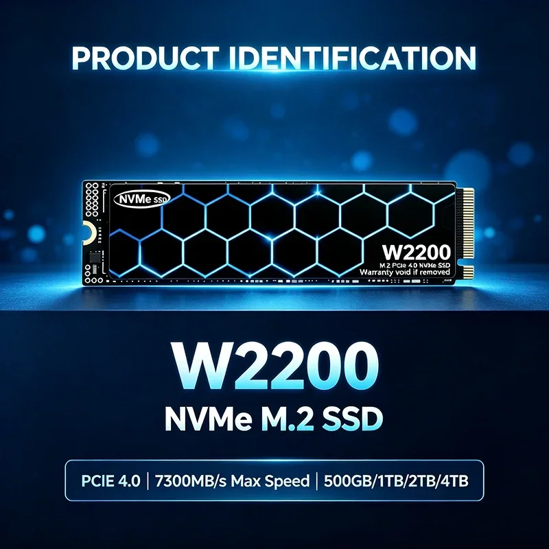500GB 1TB 2TB 4TB M2 NVMe PCIe 4.0 SSD 2026 New Fast Speed W2200 High Speed Inside Solid State Disk for Game Office PC Notebooks