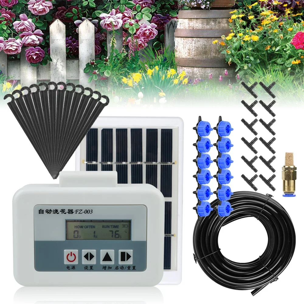 Solar Energy Watering Device Smart Potted Drip Sprinkling Garden Dripper Automatic Water  Timer Irrigation System