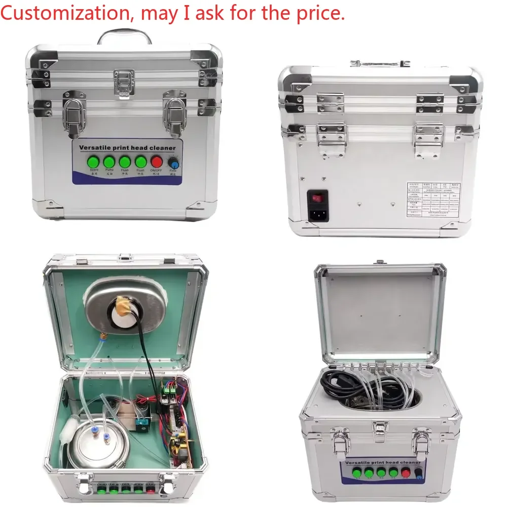 Automatic Ultrasonic Printhead Cleaning Machine XP600 DX5 DX7 4720 I3200 TX800 4/8 Lines PLC Components for Soldering Station