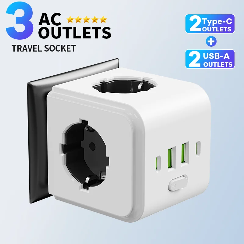 7 In 1 Eu Plug Powe…