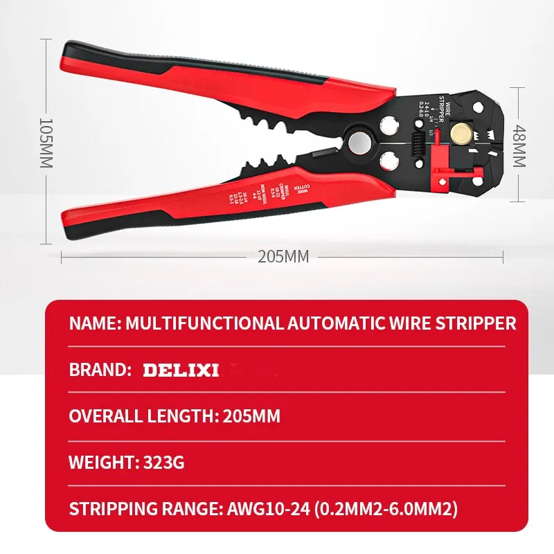 Professional Electrician Wire Tool Cable Wire Stripper Cutter Crimper Automatic Multifunctional Crimping Stripping Plier Tools