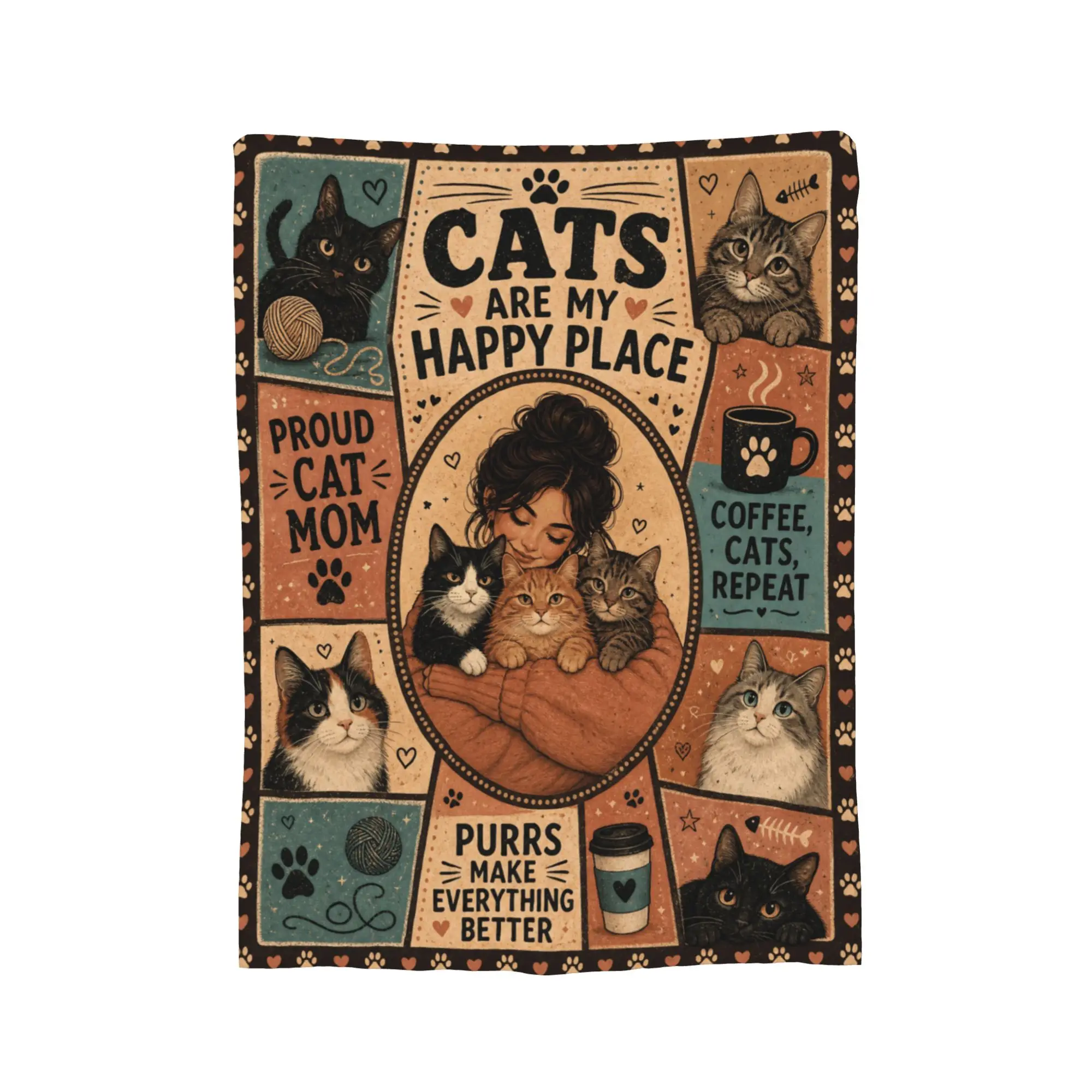 Cat Mom Gifts for Women Funny Cat Lover Blanket Birthday Christmas Gifts Throw Blankets for Cats Owner