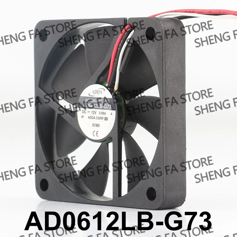 three-wire ball bearing Quiet AD0612LB-G73 AC EC 6010 60X60X10MM 6CM Original new Taiwan ADDA 5V 24V 48V DC12V 0.08A cooling fan