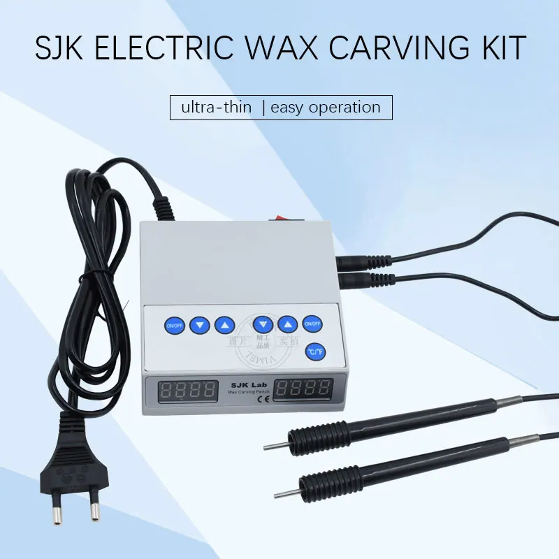 Ultra-thin Lab Digital display Electric Waxer Heat Carving Knife Machine+Double Pen +6 wax Tips Dentistry tools