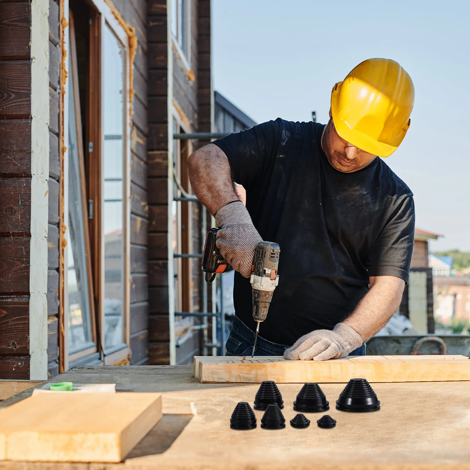 

14Pcs Rubber Gasket Cord Grommet Plug Tower Shaped Easy Install Wire Hole Protection Sleeve for Distribution Box Cable Grommets