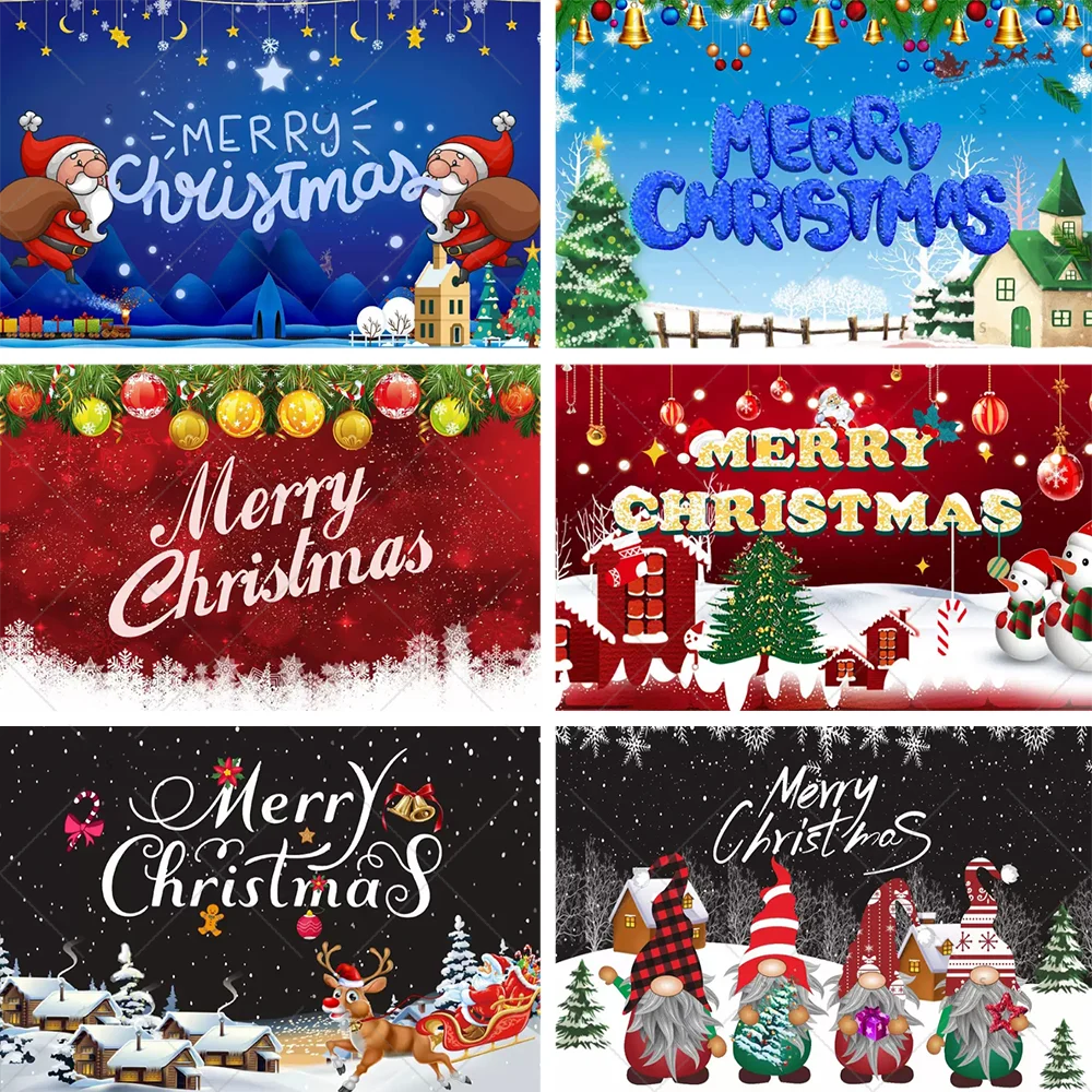 

Fantasy Christmas Party Decoration Winter Snowman Cabin Background Baby Shower Supplies Banner Photo Prop Backdrop Children Gift