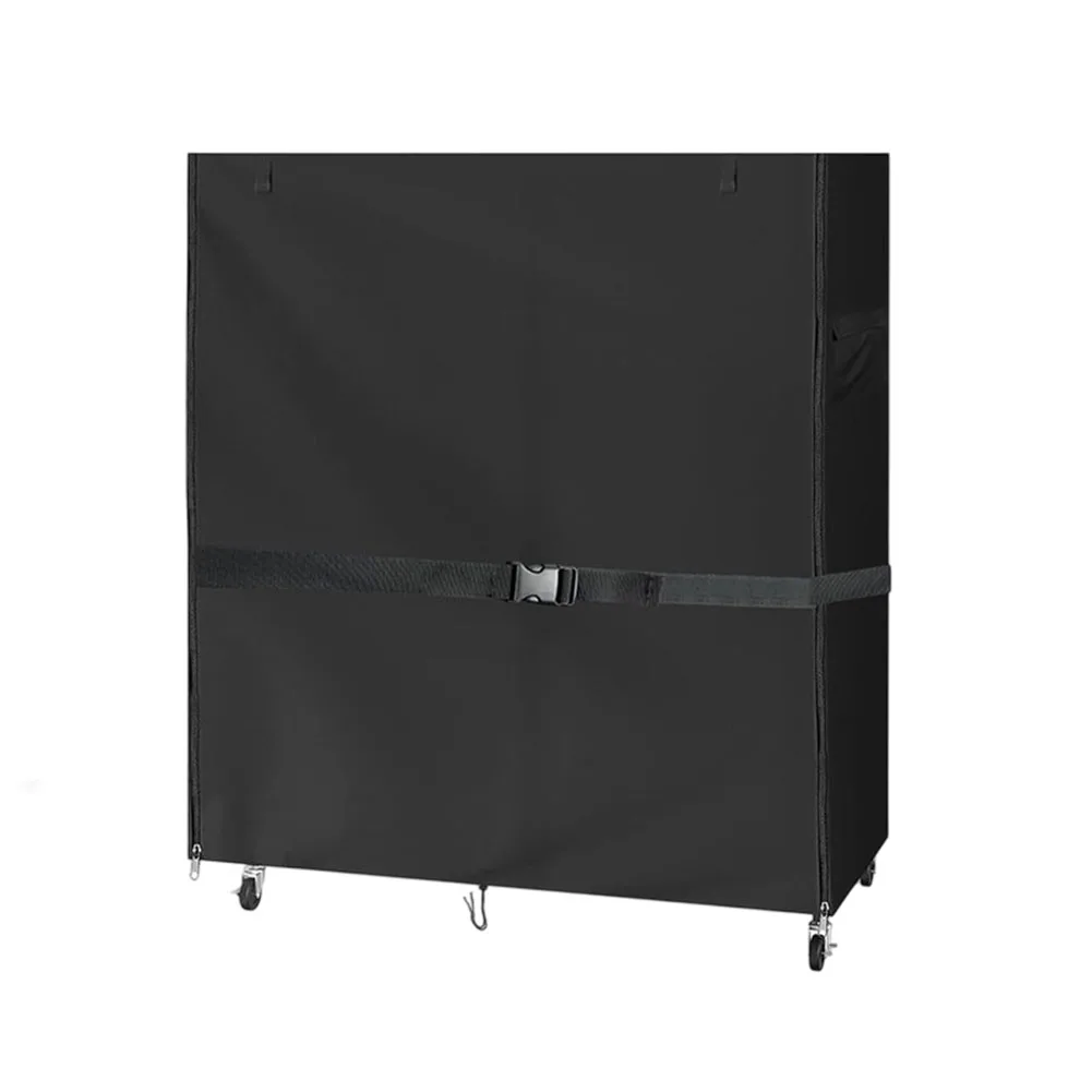 Black 210D Waterproof Golf Bag Storage Cover With Mesh Ventilation For Garage Organizer Rack Stand Outdoor Use