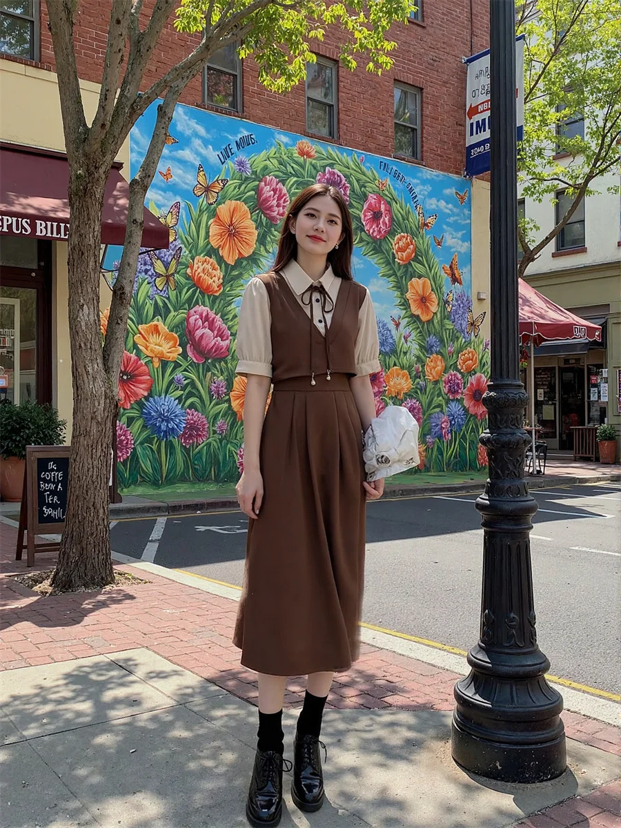 Women'S Long Dresses For Woman Casual Short Sleeve Summer Lace Flounce Ruffles Bow Tie-Up Drawstring Soft Vintage Boho Romantic