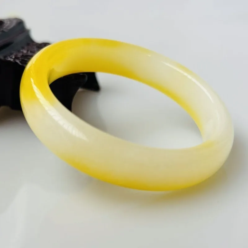 

New Natural Gold Silk Jade Yellow Bracelet, Suitable for Daily Wear