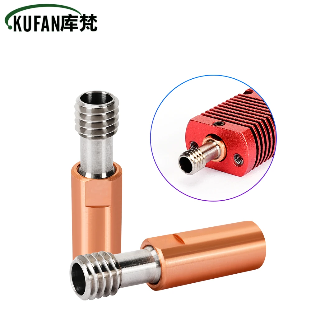 2Pcs CR10 Titanium Alloy Heat Break Throat Long Distance Bowden Tube 4.1 mm Through For Ender 3 CR-10 Hotend 3D Printer