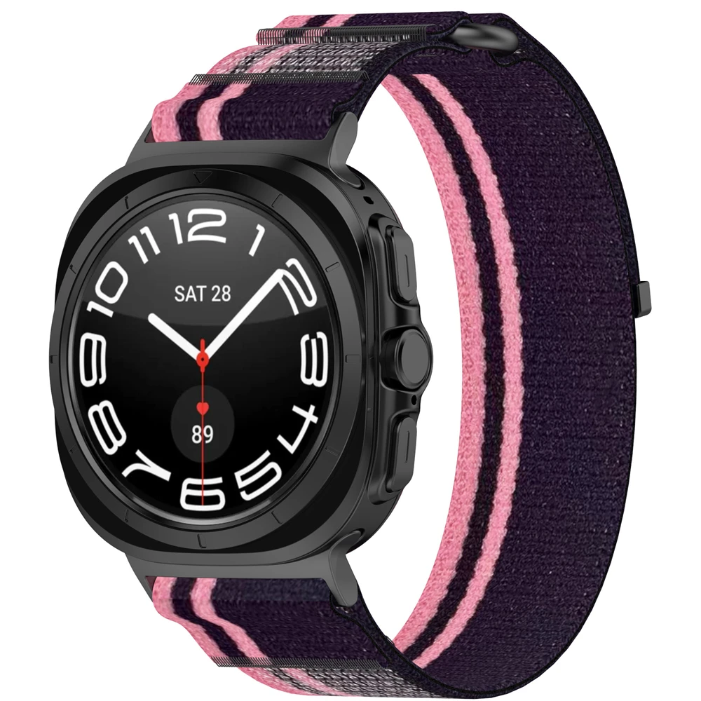 Nylon-Armband für Samsung Galaxy Watch Ultra 47 mm, Zubehör, Ersatz-Sport-Armband mit gewebtem Armband