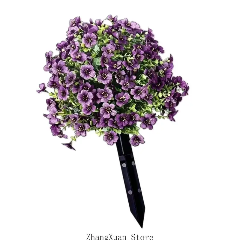Langlebiger ABS-Rasenpfahl mit Veilchenblüten, perfekt für die Verbesserung von Blumenbeeten Garten, 3 x – Detail 3
