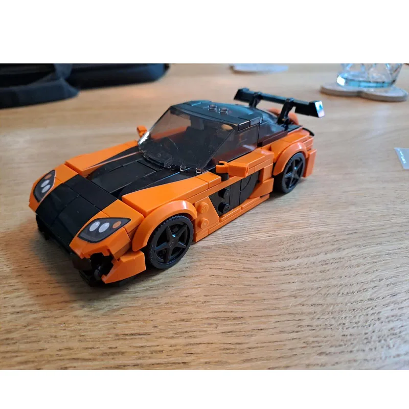 

MOC-112299 Новый маленький классический культовый городский спортивный автомобиль RX-7, гоночный строительный блок, модель 294 деталей, детская игрушка на день рождения для мальчиков, подарок