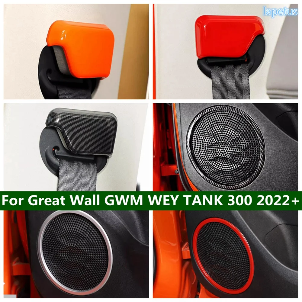 

Door Stereo Speaker Audio Sound Car Safety Seat Belt Buckle Decoration Cover Cap Trim For Great Wall GWM WEY TANK 300 2022 2023