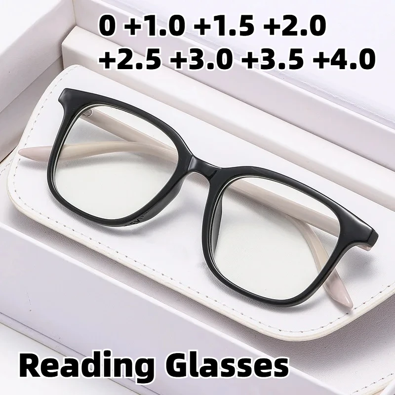 

Square-Frame Anti-Blue Light Presbyopia Glasses Unisex Stylish High-Definition Comfortable Reading Eyewear Diopter 0 To +4.0
