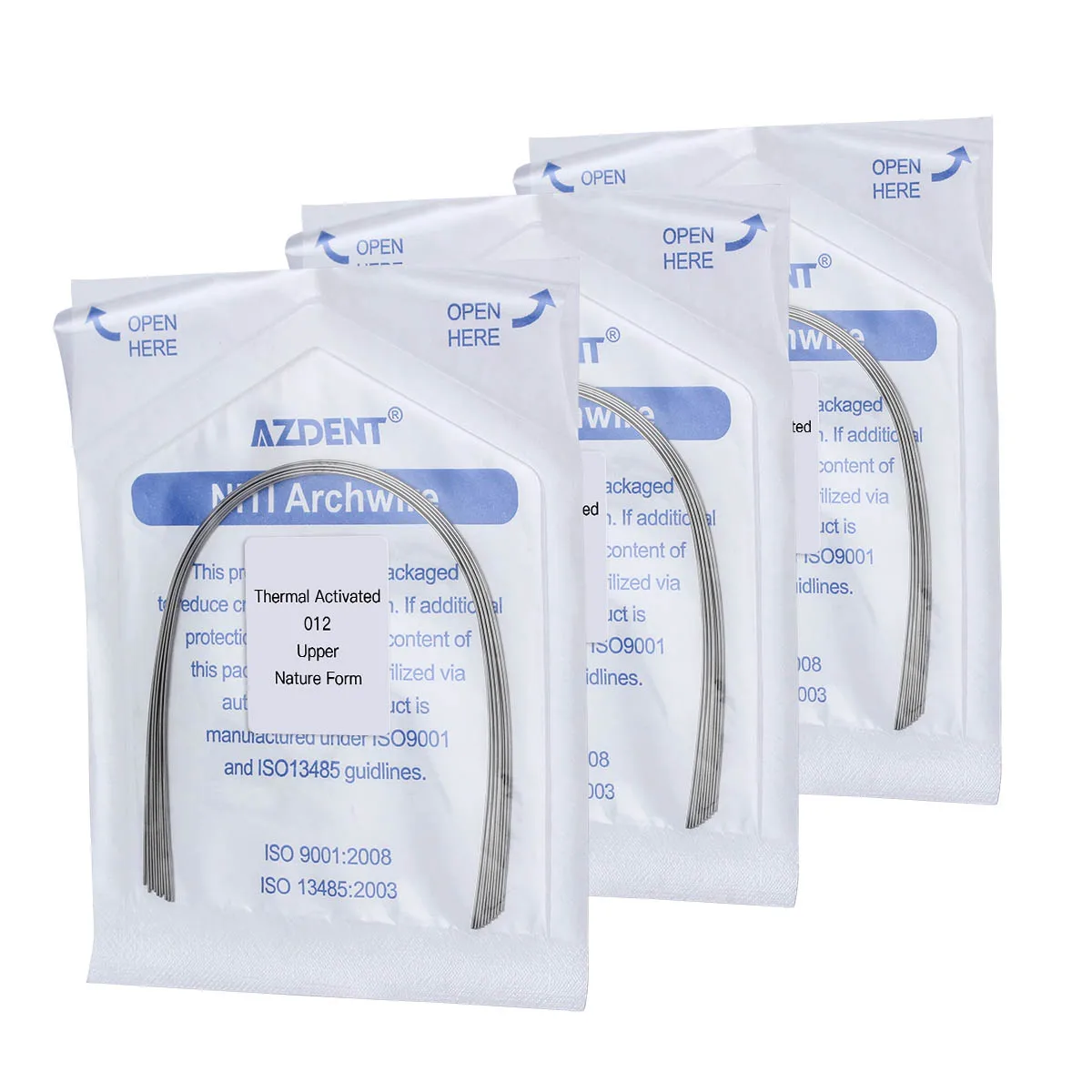 10 Stück/Packung AZDENT Dental Kieferorthopädische Wärmeaktivierbare NITI-Bogendrähte Natürliche Form Dental-Bogendraht Rechteckig/Rund – Detail 9