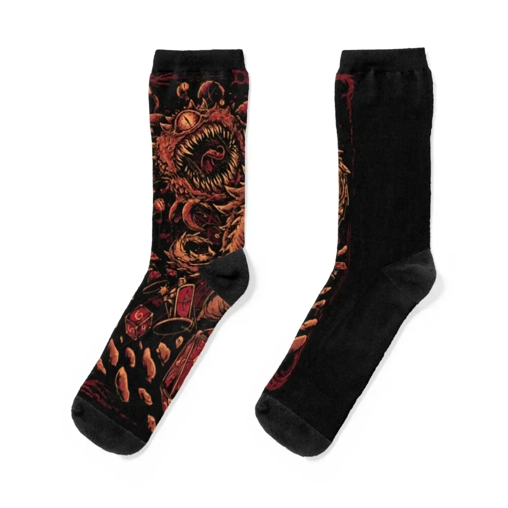 

Vintage Dungeons Dragons Print Gift Men Women Socks cartoon hiphop heated Girl'S Socks Men's