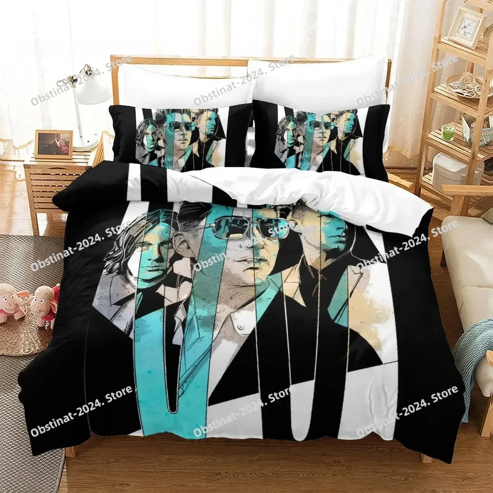 Fashion Arctic Monkeys Bedding Set Single Twin Full Queen King Size Bed Set Adult Kid Bedroom Duvetcover Sets 3D Print bed sheet
