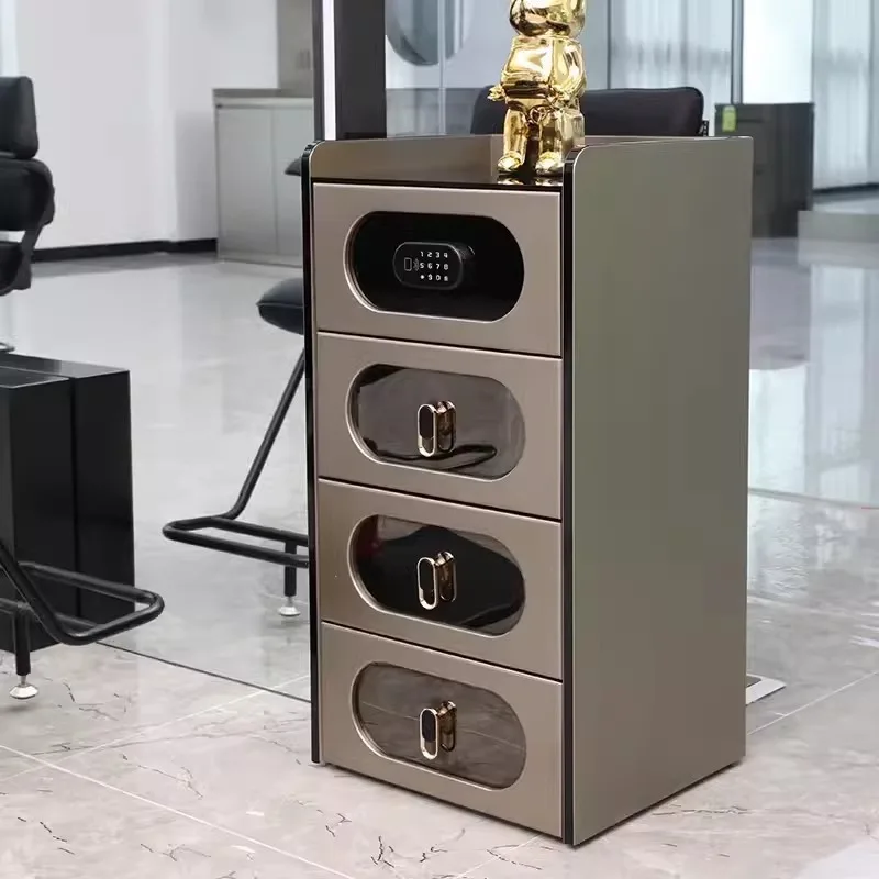 High-end barber shop tool cabinet, beauty salon locker, tool , haircut storage , display salon