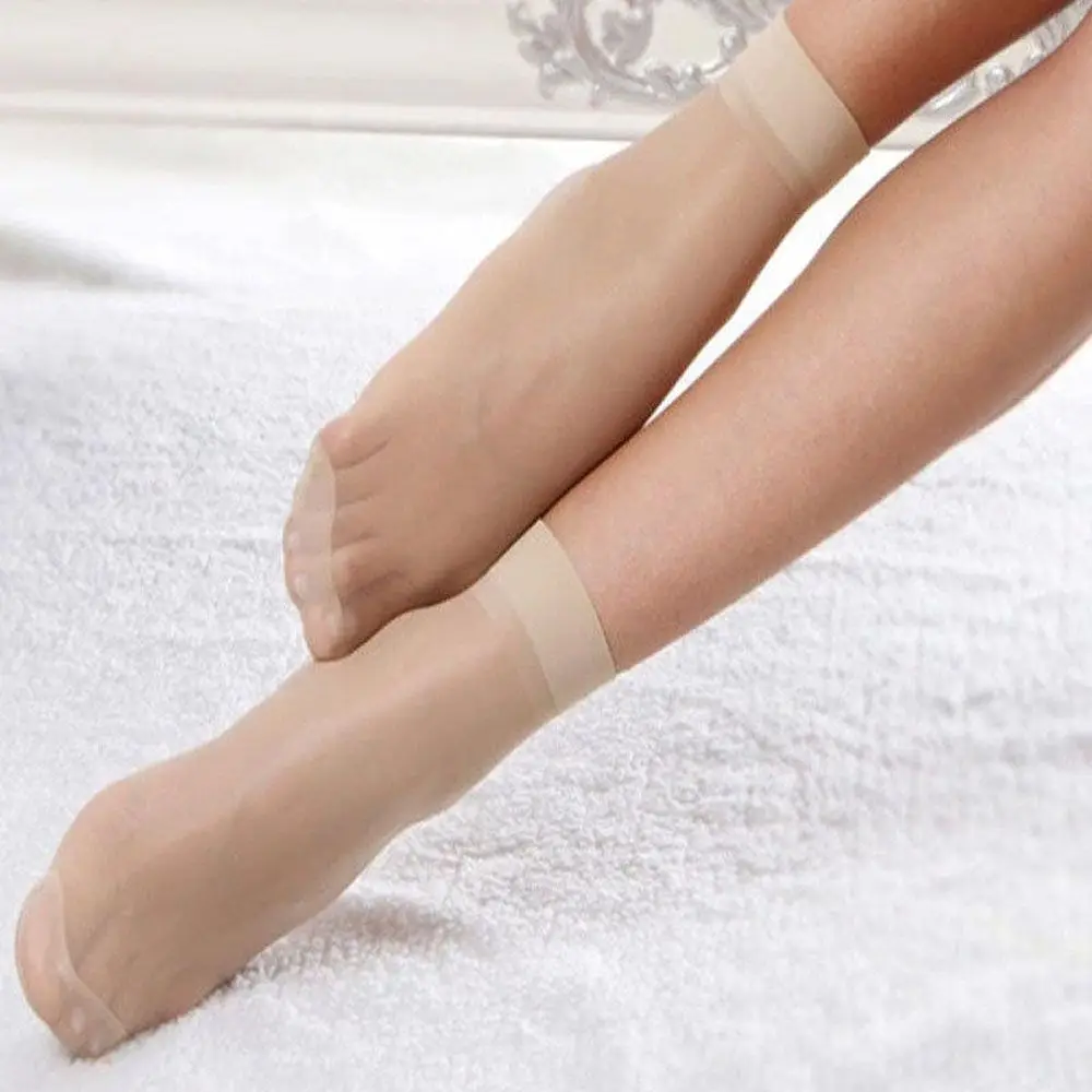 

Beautiful Sexy 10 Pairs Ankle Socks Crystal Stockings Short Socks Ultra-thin Transparent