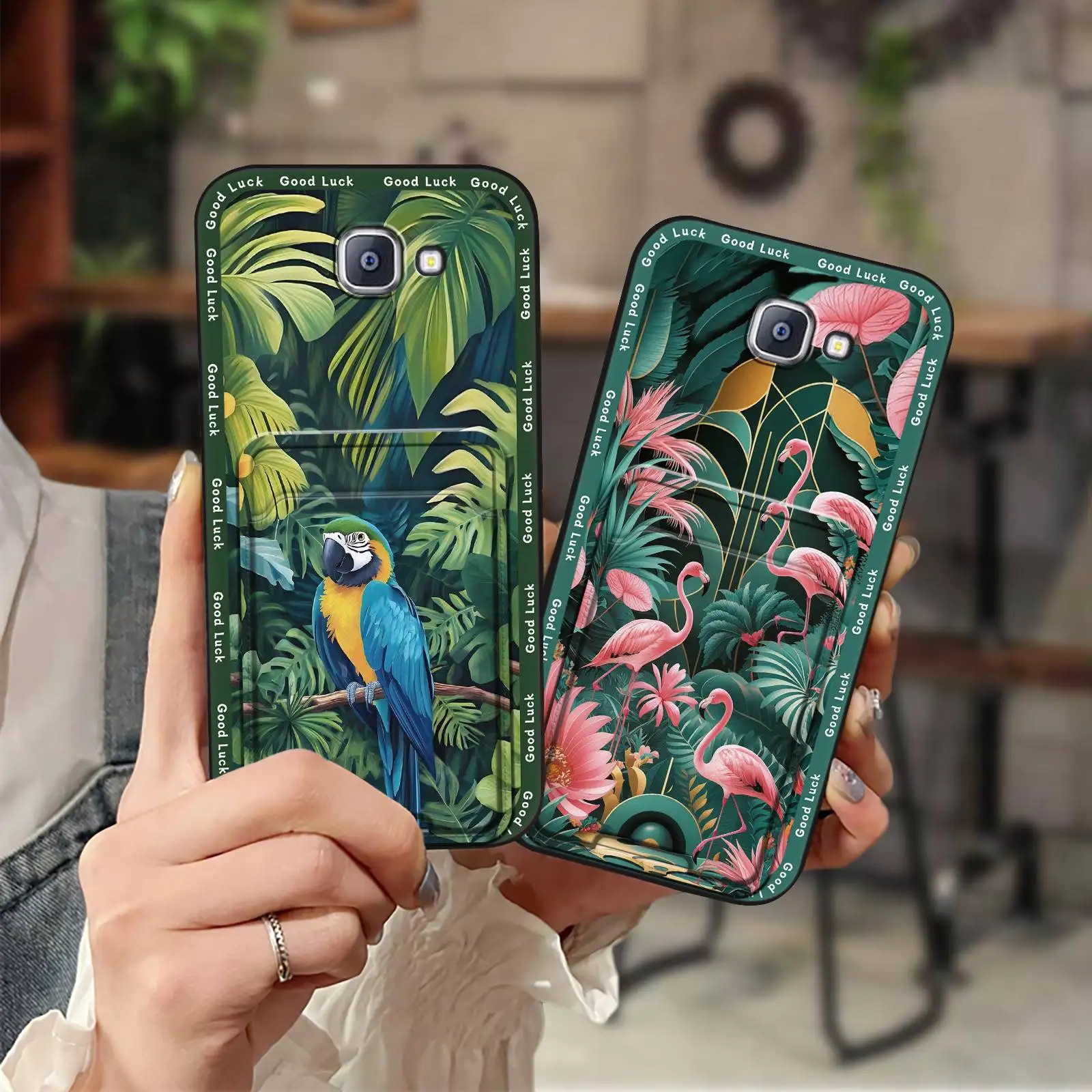 

Waterproof Cute Phone Case For Samsung Galaxy A9/A9000/A9100/A9 Pro Card bag Graffiti Shockproof Cover Soft case TPU