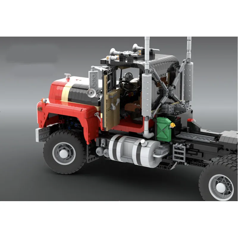 MOC-201524 Urban Retro New 6x6 Tractor Truck 1:13 Building Block Model 3204 Parts MOC Boys Children's Birthday Toy Gift