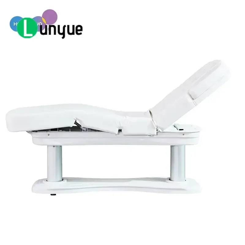 4 Motor Electric Massage Bed Adjustable Height Backrest Foot Pedal Luxury Spa Healthcare Table Simple Operation For Use