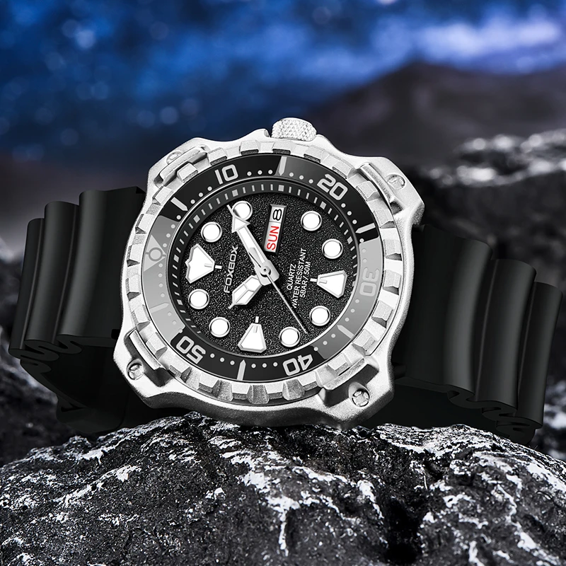 LIGE Fashion Mens Watch Top Brand FOXBOX Luxury Luminous Men Watches Calendar Waterproof Military Sport Business Man Watch Reloj