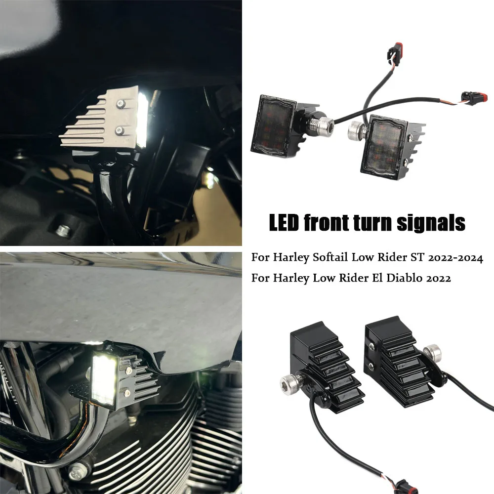 

For Harley Softail Low Rider ST/Low Rider El Diablo 2022-2024 New Motorcycle Accessory LED Front Turn Signals Lighting Indicator