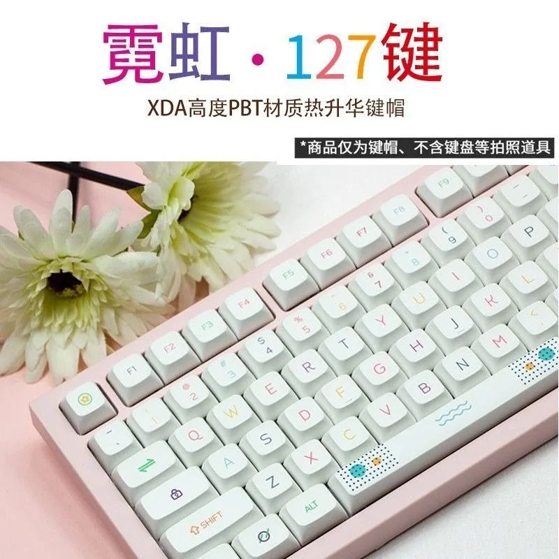 

XDA Profile PBT Mechanical Keyboard Keycaps Korean Russian English Thai Keycap Neon Lights For MX Switch Gaming Keyboard Dye Sub