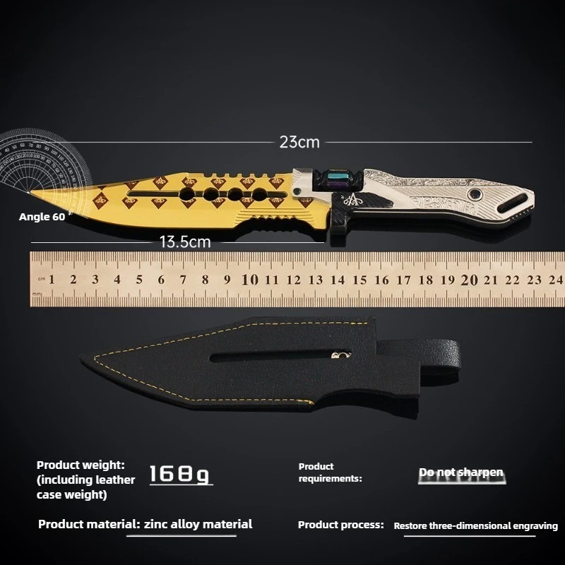 23 ซม./9.06in Arena Breakout ผู้ชนะใช้มีดทั้งหมดรุ่นโลหะผสมเกม Props ทางกายภาพเครื่องประดับของเล่นคอลเลกชันเดสก์ท็อปของขวัญ