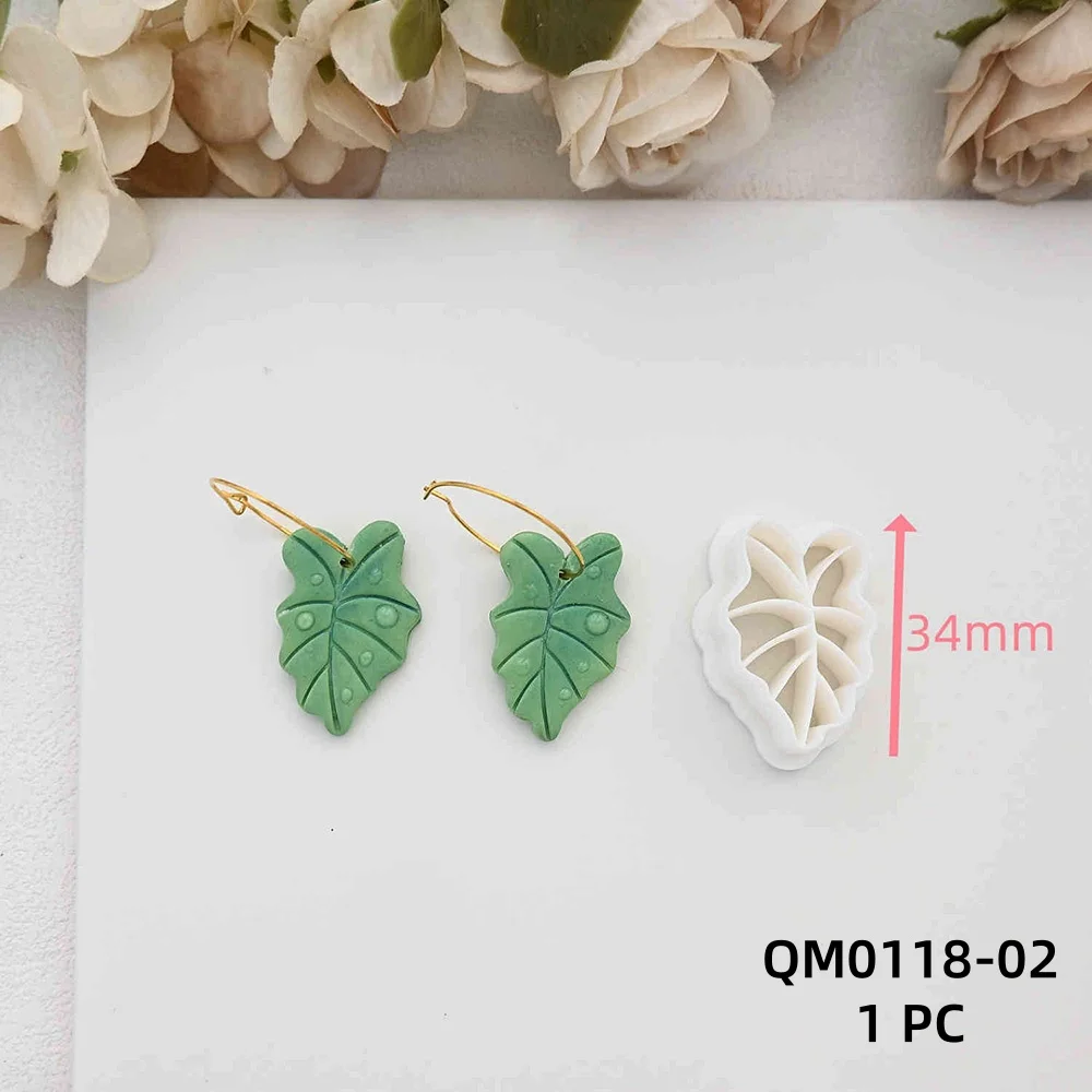 Tulip Daisy Rose Bouquet Polymer Clay Cutters Flower Leaves Dangle Clay Cutting Pottery Ceramics Mold for Earrings Jewelry Tools - view 5