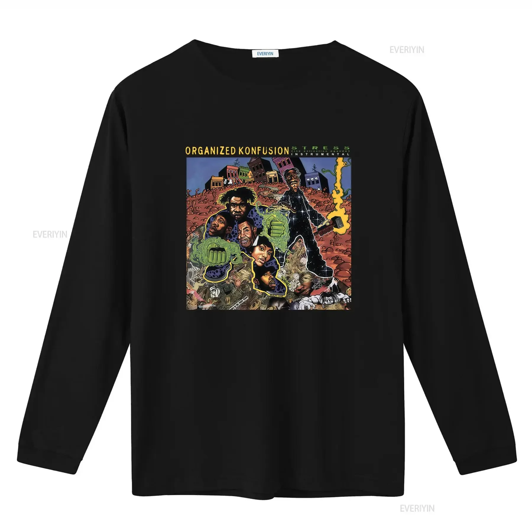 Organized Konfusion Stress The Extinction Agenda T Shirt Limited Sizes S to 4Xl vintage Washed Breathable designer clothes