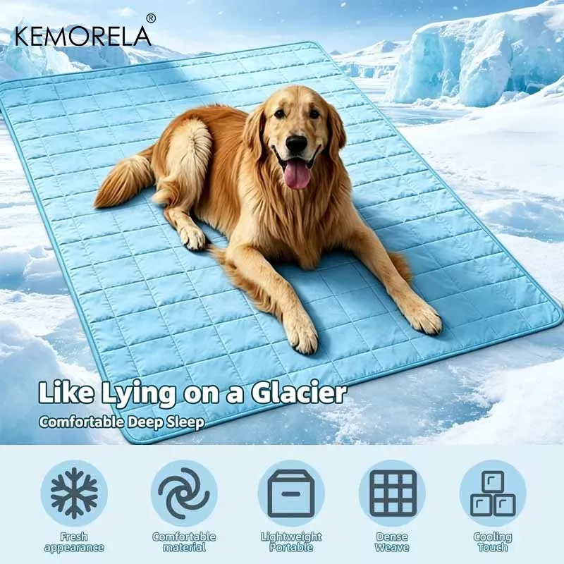 KEMORELA 2026 Tapete Refrescante para Cães, Cama Fria de Verão para Pets, Extra Grande para Cães Pequenos e Grandes, Almofada Respirável para Animais de Estimação